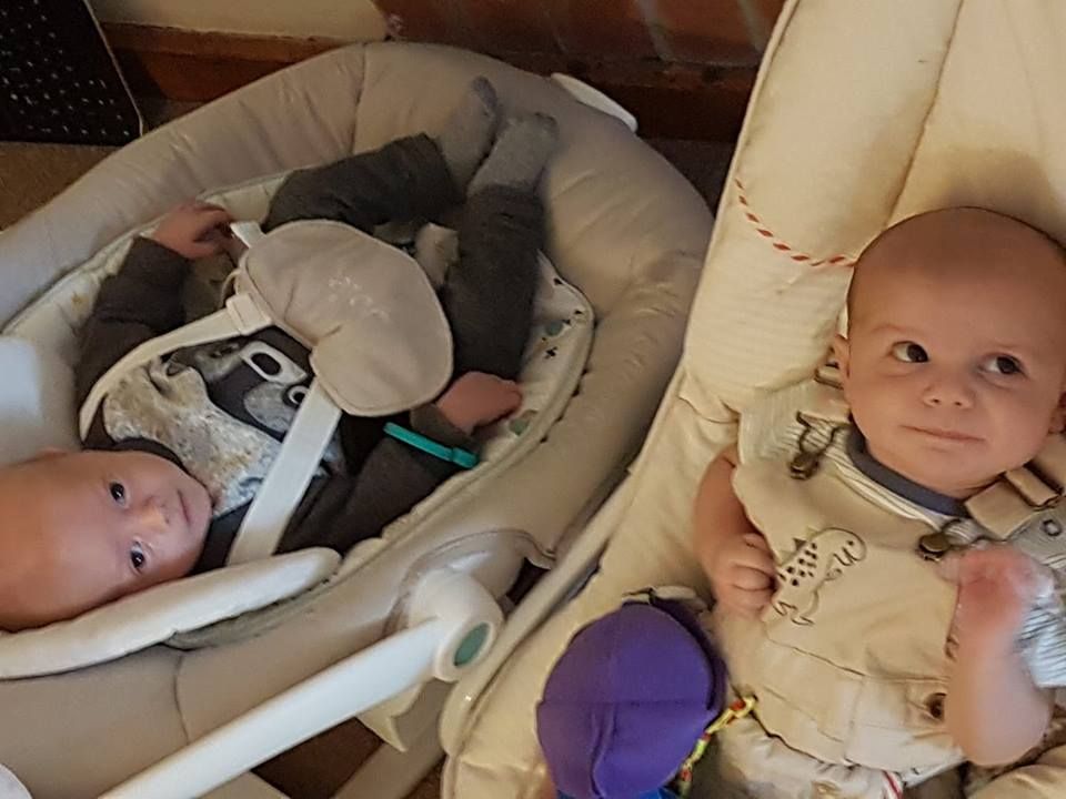 Ezra with his cousin Lachlan 