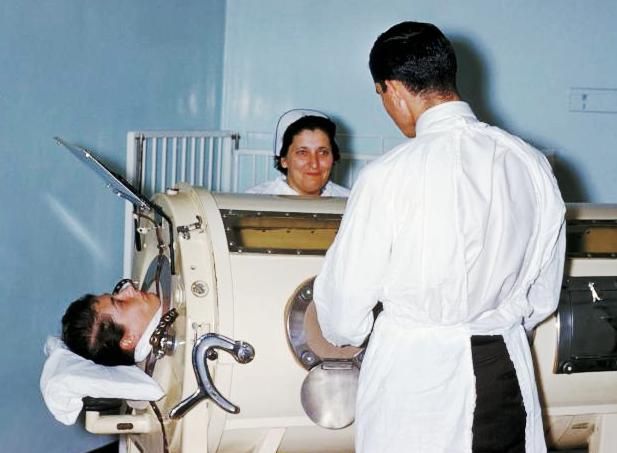 Polio iron lung