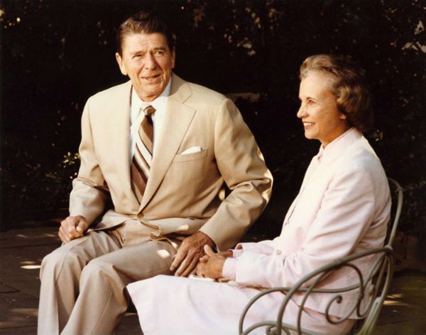 Sandra Day O'Connor and Ronald Reagan