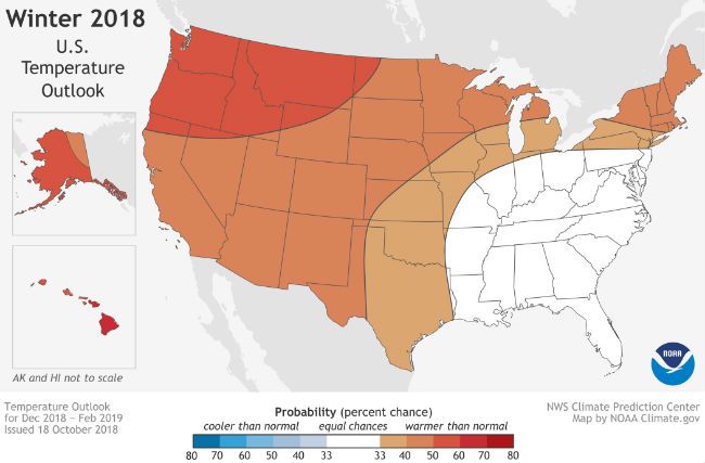 Winter forecast America 2018-19