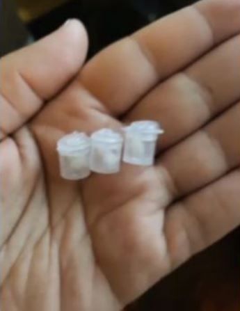 The capsules of crack cocaine