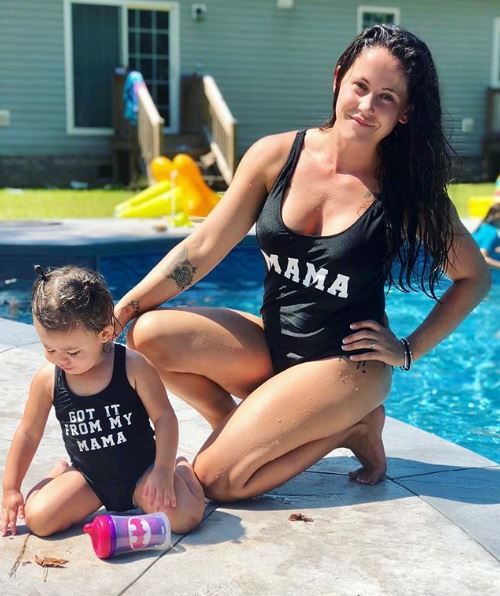 Jenelle Evans and her daughter Ensley