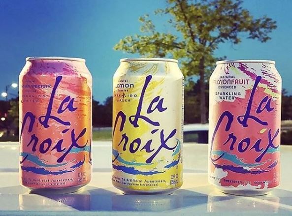 Three cans of LaCroix