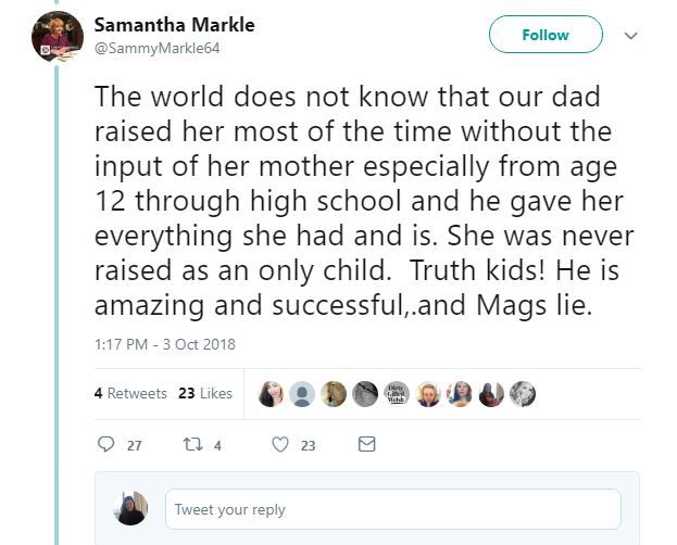Samantha Markle's tweet
