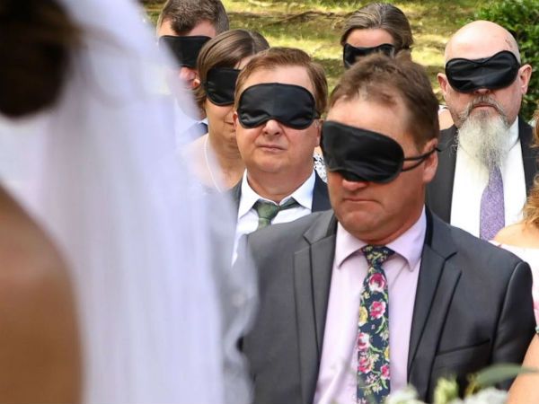 Blindfold wedding