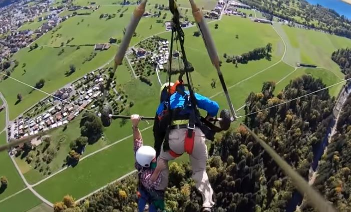 Hang-gliding accident video