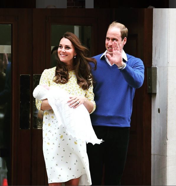 The Duke and Duchess of Cambridge introducing their daughter Princess Charlotte for the first time. 