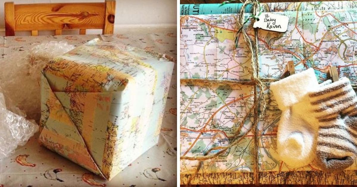 map wrapping paper 