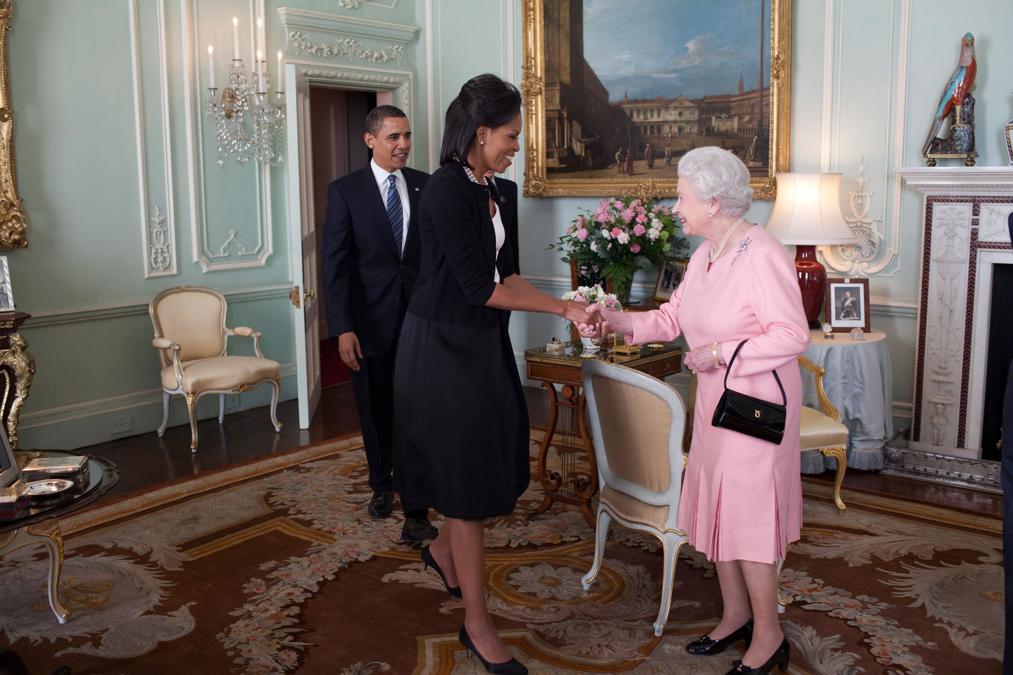 Queen Elizabeth and Michelle Obama