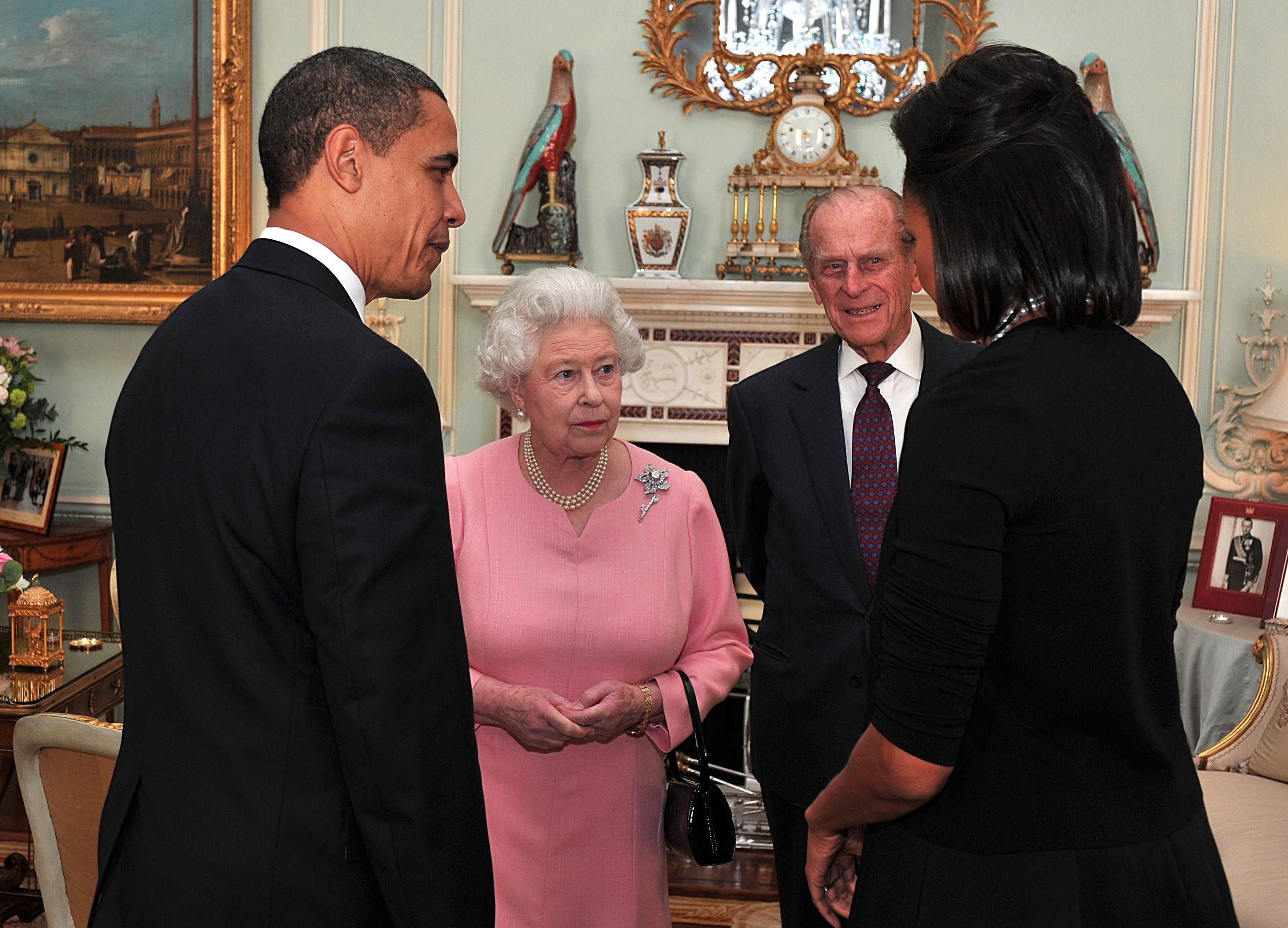 Queen Elizabeth, Barack Obama, Prince Philip, Michelle Obama