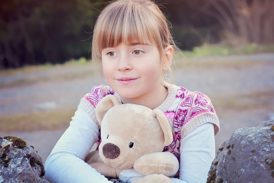 Girl and her bear