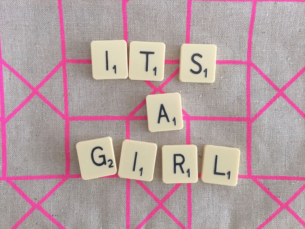 It's a girl announcement