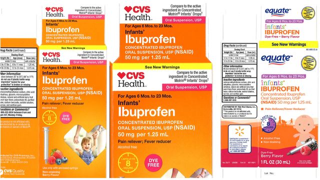 Liquid infant ibuprofen recall