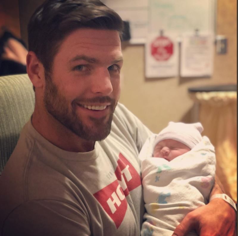 Mike Fisher and baby Jacob