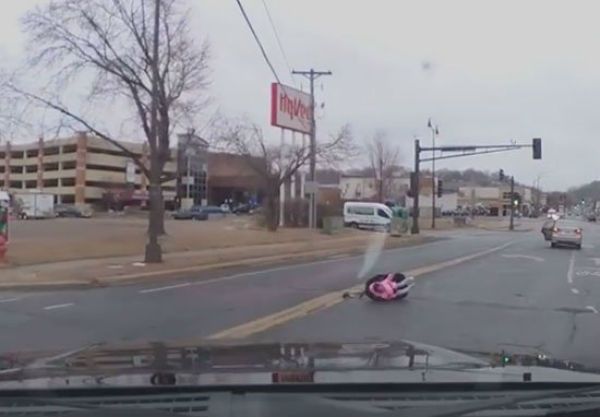 Baby falls out of car