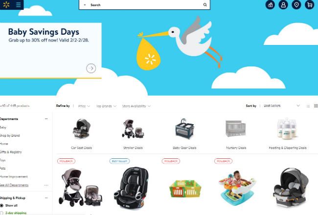 baby saving day walmart list