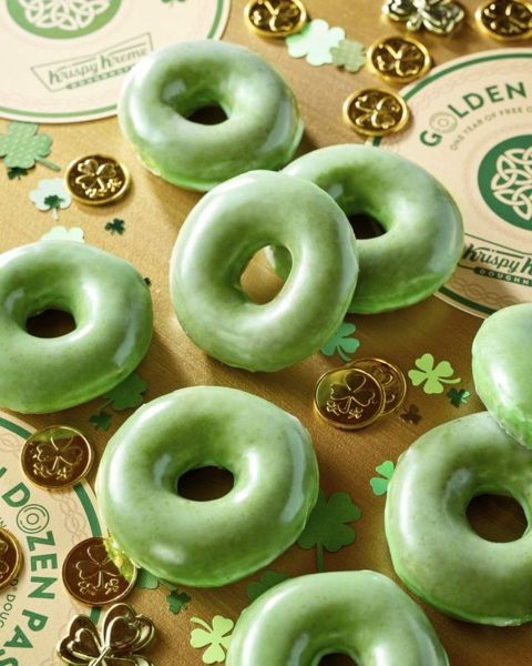 Green donuts Krispy Kreme